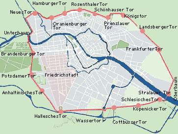 Das alte Berlin mit den Stadttoren