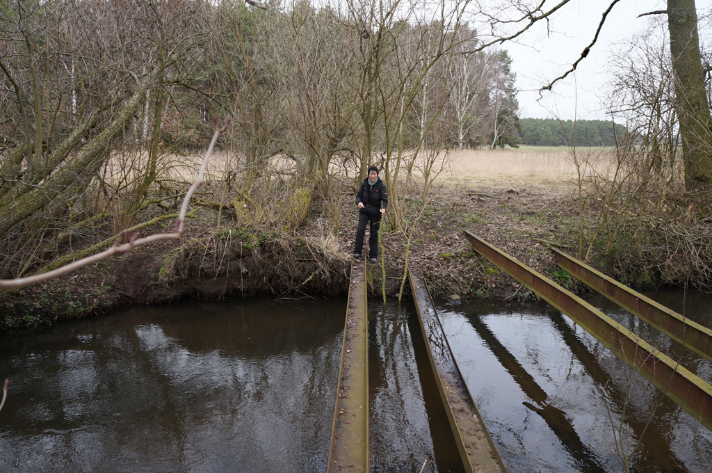 Gleichgewichtsprüfung, Brücke über die Plane, Fläming