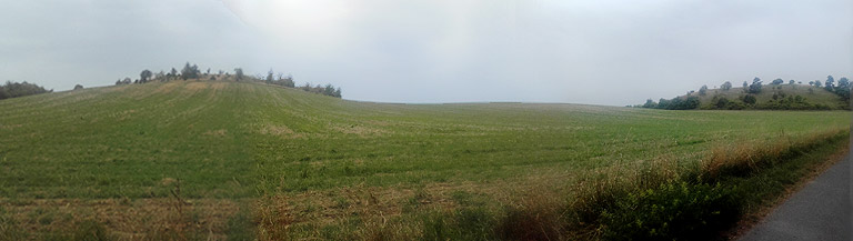 Drumlins bei Brodowin, rechts der Kleine Rummelsberg