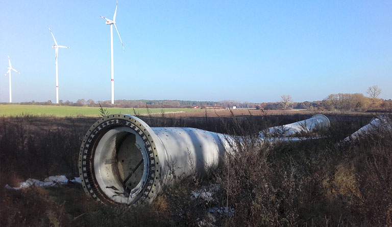 Der Windpark und sein Abfall