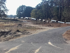 Trassenbau bei Weißack, Niederlausitz, Oktober 2018